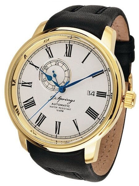 J. Springs Automatic 24-Jewel Classic Goldtone Watch with 24-Hour Sub-Dial #BEG003