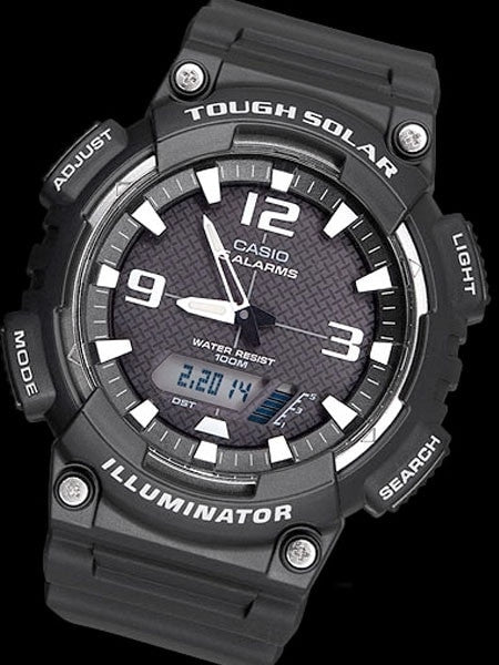 Casio Tough Solar-Light Powered Analog-Digital Watch with Alarm and Stopwatch #AQ-S810W-1AV
