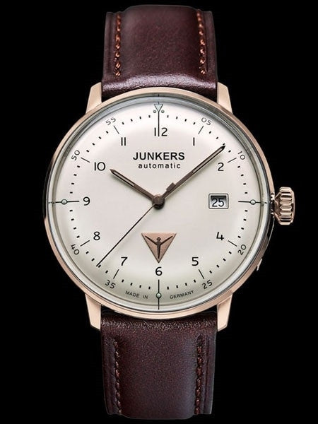 Junkers Bauhaus Swiss Automatic Watch with Domed Hesalite Crystal #6058-4