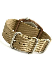 Bertucci DX3 Field Watch, 40mm Resin Case, Coyote Nylon Strap, Patrol Khaki  Dial - 11021 back