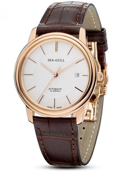 Sea-Gull 38mm Automatic Slim Dress Watch with Sapphire Crystal #M201SG