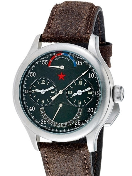 Red Star Dual-Time Automatic Watch with 42-Hour Power Reserve, Retrograde Date #6202G-2545B