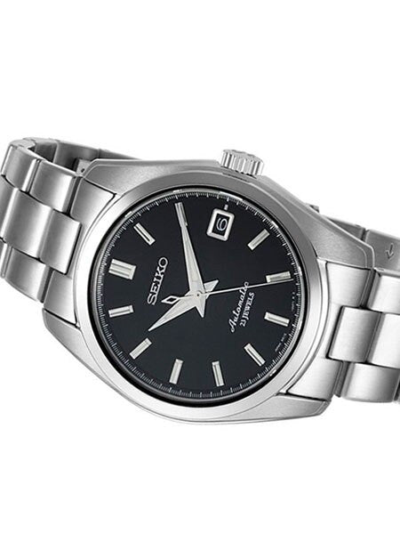 Seiko Black Dial Automatic Dress Watch with 38mm Case, and Sapphire Crystal  #SARB033
