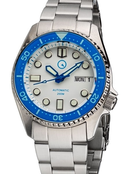 Islander 38mm Automatic Dive Watch with Solid-Link Bracelet, AR Sapphire Crystal, and Luminous Sapphire Bezel Insert #ISL-25
