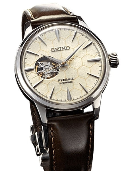 Seiko Presage Limited Edition "Star Bar" Automatic Dress Watch with Open Heart #SSA409