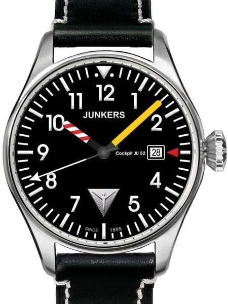 Scratch and Dent - Junkers Cockpit JU52 Series Pilot Watch with Aviator Instrument Hands #6144-3