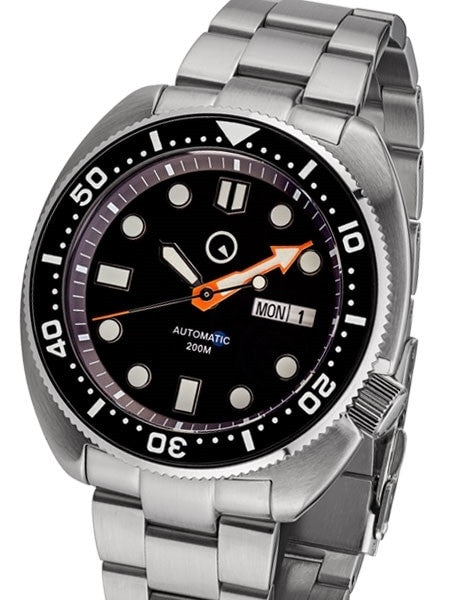 Islander Black Dial Automatic Dive Watch with AR Double Dome Sapphire Crystal, and Luminous Ceramic Bezel Insert #ISL-30