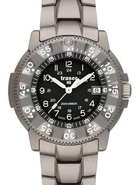 Traser Commander 100 Force Military Titanium Watch, Sapphire Crystal #100308