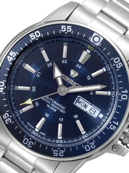 J. Springs Automatic 21-Jewel Sport Watch with Day and Date, Blue Dial #BEB061