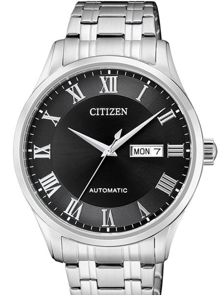 Citizen Automatic Black Dial Watch with Stainless Steel Bracelet #NH8360-80E