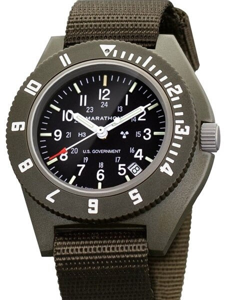 Marathon Swiss Made Quartz Military Navigator Pilot Watch with Tritium Illumination #WW194013SG