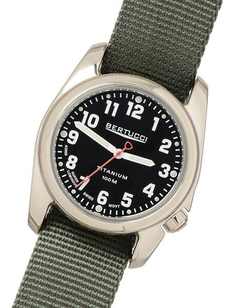 Bertucci A-2T HighPolish Titanium Watch with 2-PLY Nylon Strap #12042