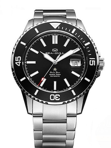 Sea-Gull 44mm Ocean Star Automatic Dive Watch with Sapphire Crystal #816.523blk