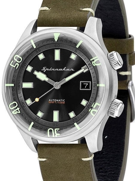Spinnaker Bradner 42m Vintage-Style Automatic Sport Watch with a Luminous Bezel #SP-5057-02