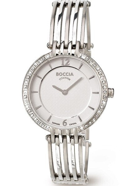 Boccia Ladies Quartz Watch with Titanium Bracelet and Swarovski Crystals #3230-01