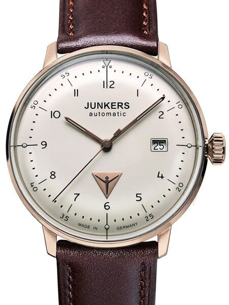 Junkers Bauhaus Swiss Automatic Watch with Domed Hesalite Crystal #6058-4