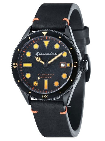 Spinnaker Cahill Automatic Dive Watch with 43mm Black IP Case #SP-5033-03