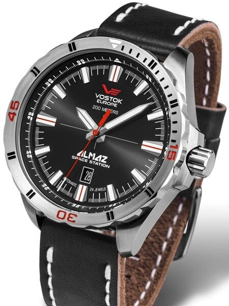 Vostok-Europe Almaz 24-Jewel, Automatic Watch with Black Dial #320A258
