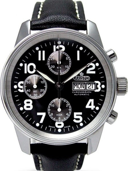 Aristo 4H123L Swiss Valjoux 7750 Automatic Chronograph with Day-Date