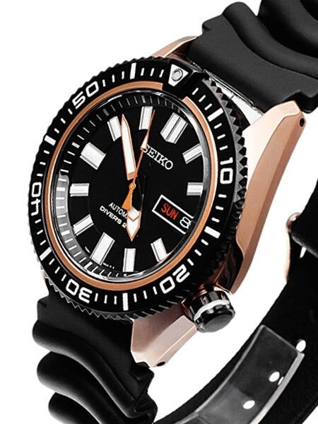 Seiko Stargate Automatic Dive Watch with Black Dial and Rubber Dive Strap #SKZ330K1
