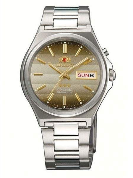 Orient Automatic Watch with Louver-like Brown Dial and SS Bracelet #EM5M012U