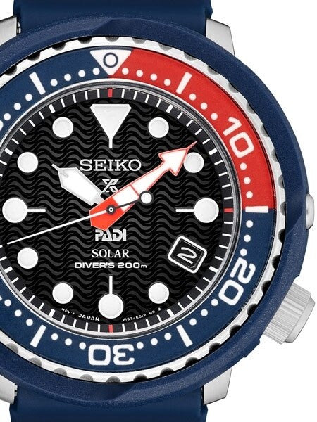 Seiko Prospex Solar Powered Blue PADI Dive Watch with Case Shroud