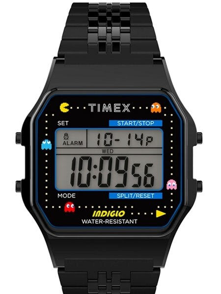 Timex T80 x PAC-MAN 34mm PVD Stainless Steel Bracelet Watch #TW2U32100YB