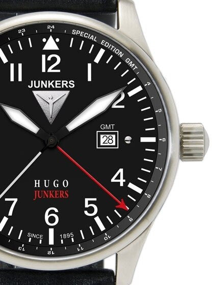 Junkers 150 Years Hugo Junkers Anniversary 40mm GMT Watch #6644-2
