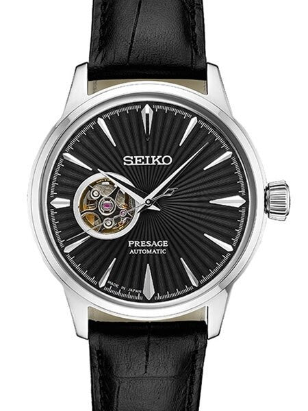 Seiko Presage Open-Heart Automatic Dress Watch with 40.5mm Case