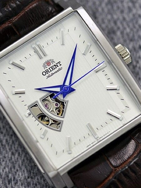 Orient Producer Automatic Dress Watch with Open-Heart, Pinstriped Dial #DBAD005W