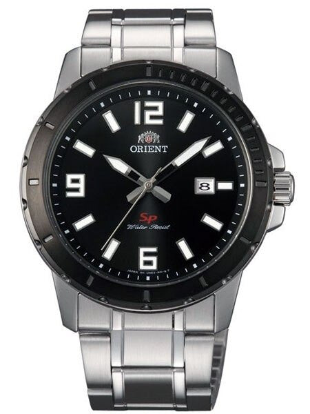 Orient Nite II Quartz Watch with Radiant Black Dial and Bezel #UNE2002B