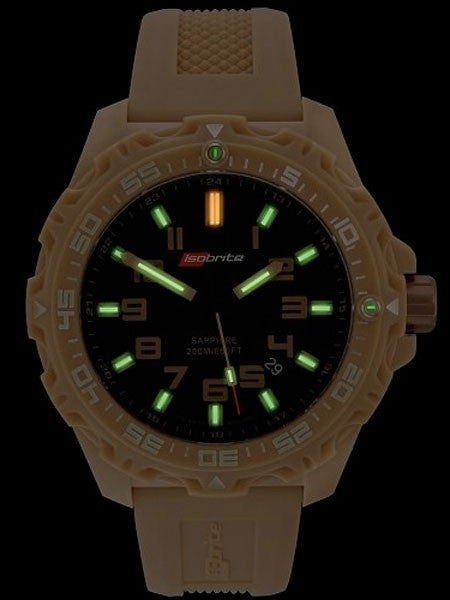 Armourlite Isobrite Tan Valor Watch with T-100 Tritium Illumination and Sapphire Crystal #ISO304