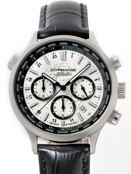 Sturmanskie Traveler Quartz Chronograph Watch with 24-hour Sub-Dial #3385878