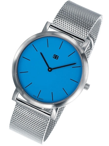 SB Ultra-Thin Swiss Quartz Dress Watch with Sapphire Crystal #SOB1009-MESH