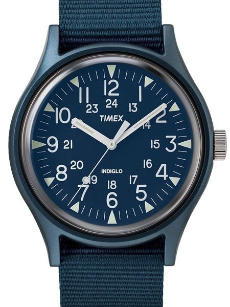 Timex 40mm MK1 Quartz Watch with Blue Dial and INDIGLO Night-Light #TW2R37300VQ