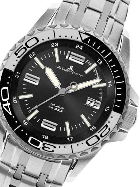 Jacques Lemans Liverpool 44MM Automatic 200 Meter Dive Watch  #1-1353C