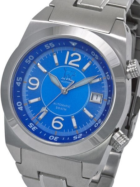 Lew and Huey 200 Meter Dual Crown Automatic Dive Watch with Strap and Bracelet #Acionna-BW