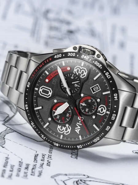 AVI-8 Legion Blakeslee Pilot  Chronograph Watch #AV-4077-11