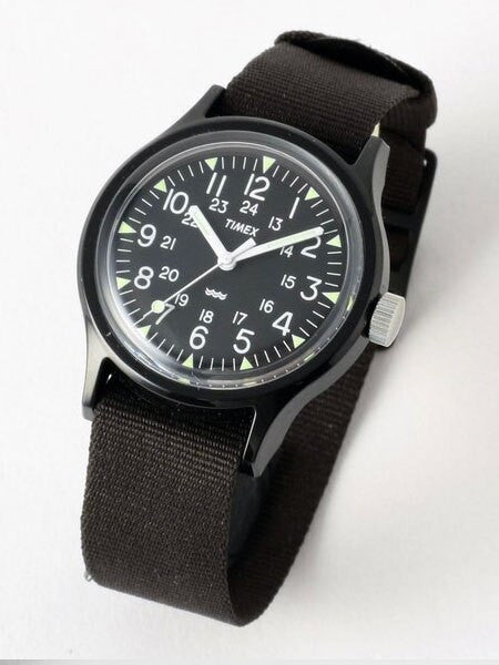 Timex 36mm MK1 Resin Quartz Watch with Black Dial and Nylon Strap #TW2R13800VQ
