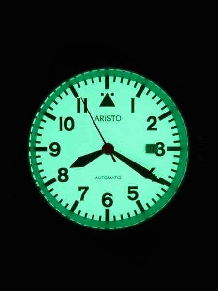 Aristo 5H70TI Titanium Case Swiss Automatic Watch with Luminous Dial