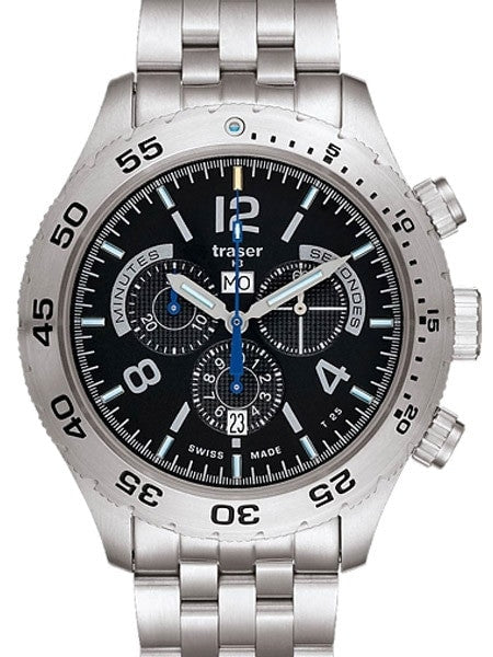 Traser Swiss Made Elegance Chronograph Watch with 46mm SS Case #105034