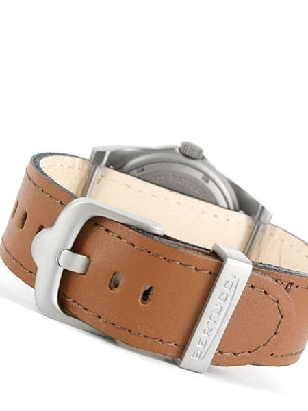 Bertucci A-3T Vintage 42 Titanium Watch with Honey Brown Leather Strap #13307