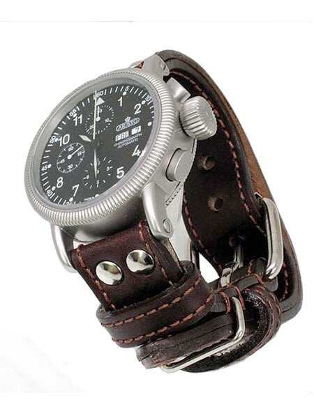Aristo 3H123 Swiss Valjoux 7750 Automatic Chronograph Aviator Watch
