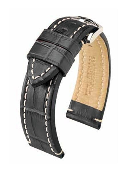 Hirsch Knight High Grade Alligator Embossed Leather Watch Strap #109028-50