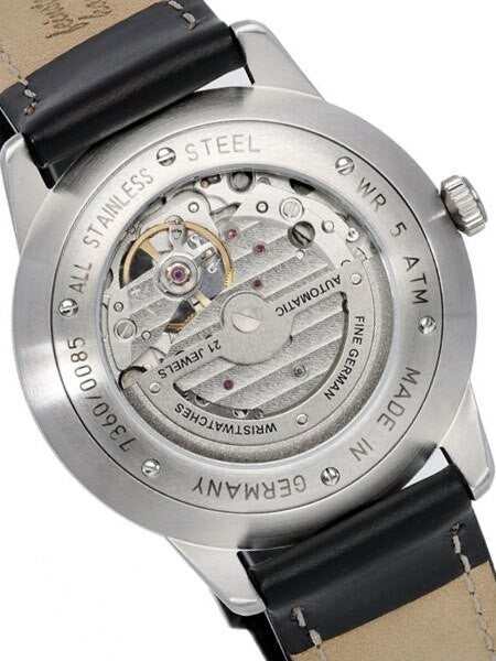 Graf Zeppelin Flatline Automatic Open-Heart Watch with Small Seconds #7364-4