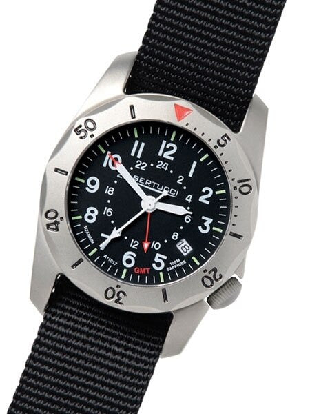 Bertucci A-2TR Vintage GMT Titanium, Swiss Quartz Watch #12117