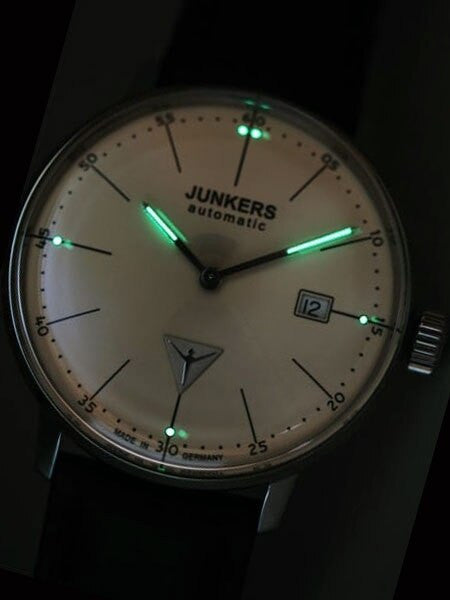 Junkers Bauhaus Swiss Automatic Watch with Domed Hesalite Crystal #6050-5