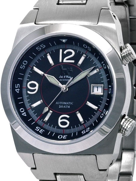 Lew and Huey 200 Meter Dual Crown Automatic Dive Watch with Strap and Bracelet #Acionna-BR