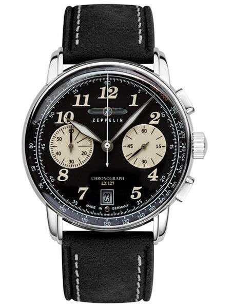 Graf Zeppelin LZ127 Series Quartz Chronograph Watch with 60-Minute Stopwatch #8674-3