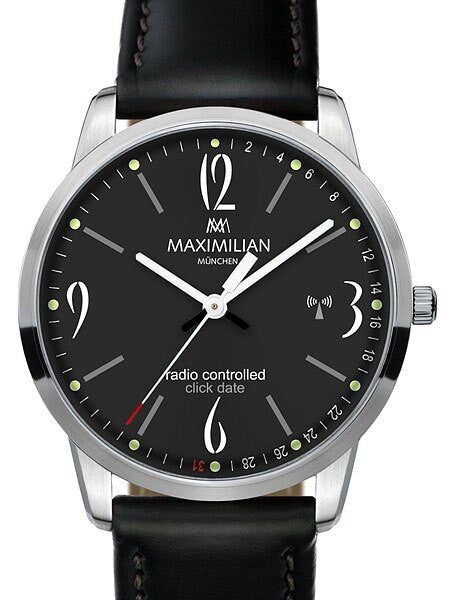 Maximilian Radio Controlled Dress Watch with Push Button Date Display #5330-2
